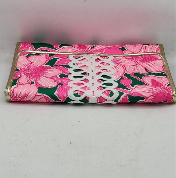 Lilly Pulitzer GWP Envelope Pouch Kelly Green Hibis Kiss - Picture 7 of 13